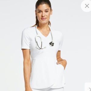 Jaanuu Tulip Wrap Scrub Top